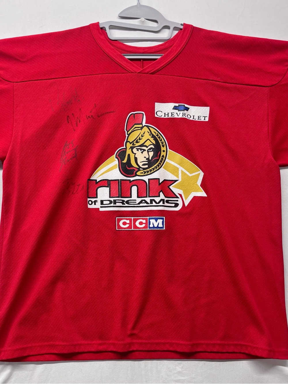 Vintage CCM Rink of Dreams Team Pontiac Hockey Jersey XL Autographed Signed